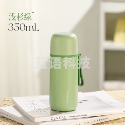 富光WFZ1192-350 保温杯304不锈钢女男士高颜值大儿童学生专用壶水杯子家居馆 浅衫绿