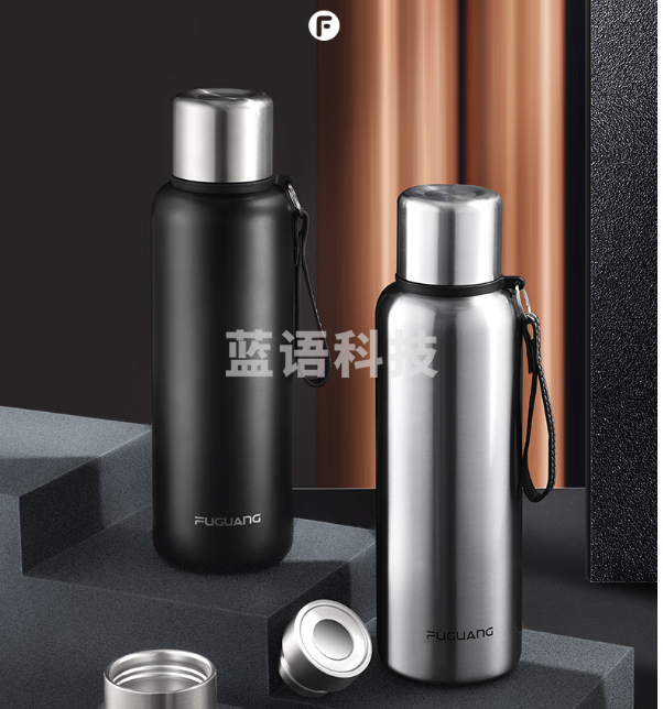 富光保温杯全钢316不锈钢大容量便携户外壶学生水杯子伴手礼物1000ml 黑色
