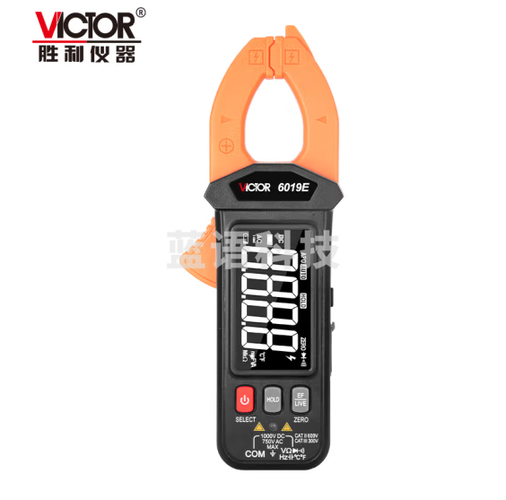 胜利仪器（VICTOR）VC6019E大屏数显数字钳形电流表 钳表自动量程交直流钳形万用表