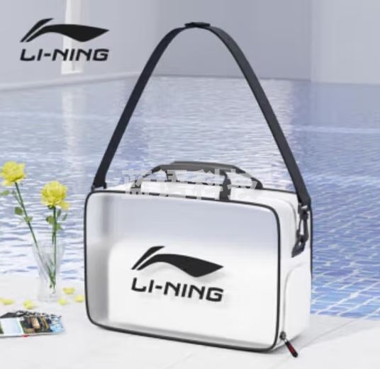李宁（LI-NING）单肩包游泳包干湿分离运动包斜挎包健身包男女通用串标背带