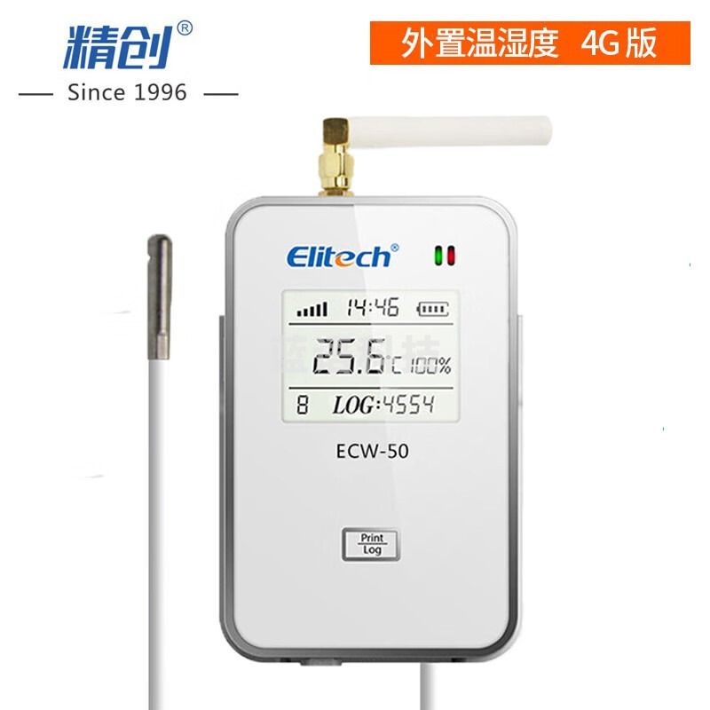 精创ECW-30无线远程温湿度记录仪ECW-50监控报警冷库机房工业车间冷链 ECW-50外置温湿度（4G版）