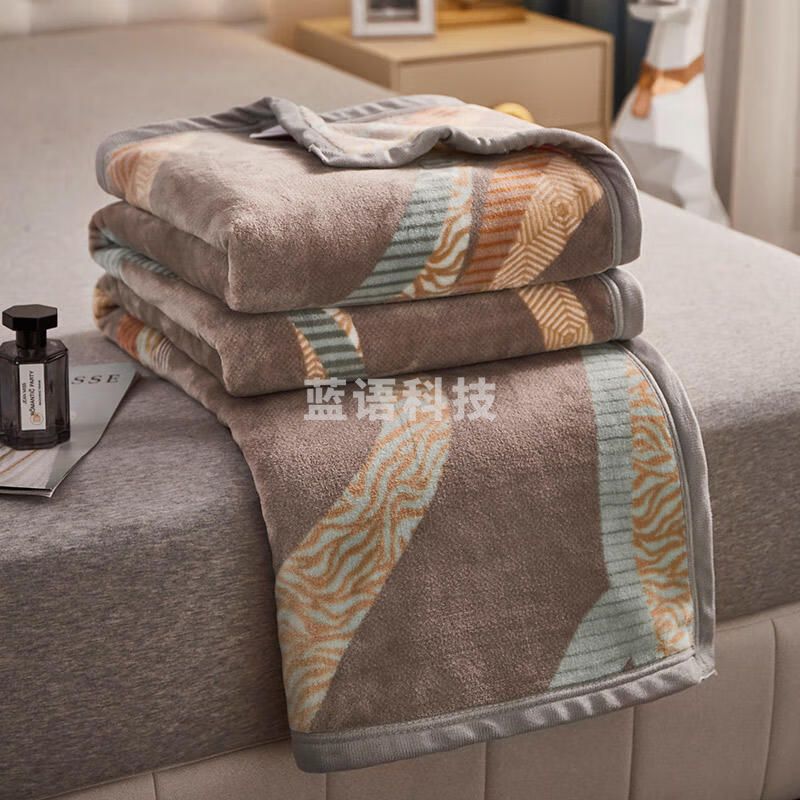 北极绒 雪貂绒毯 法莱绒珊瑚绒盖毯保暖毯子150X200cm纽约灰