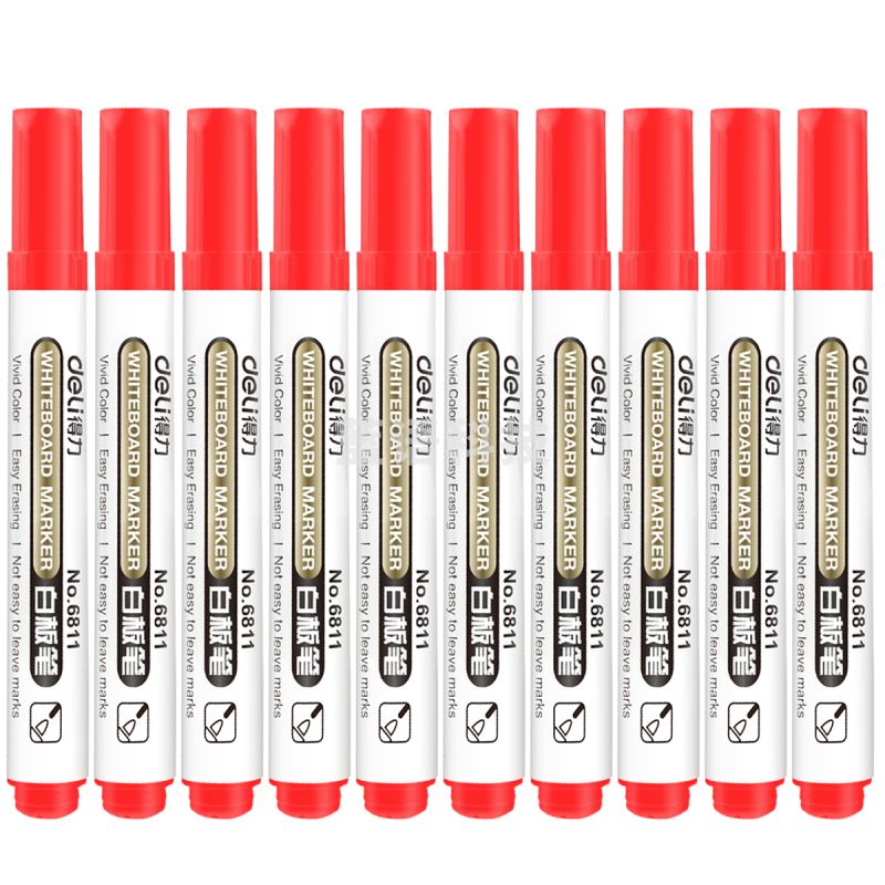 得力6811白板笔(红色)