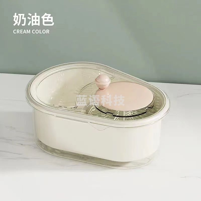 家用果蔬清洗机解冻品沥水篮厨房客厅洗葡萄旋转沥水篮手动洗菜机