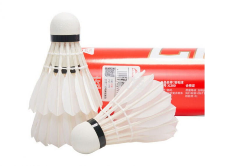 李宁（LI-NING）羽毛球耐打飞行稳定训练比赛羽毛球精选鹅毛77速G200一筒12只装
