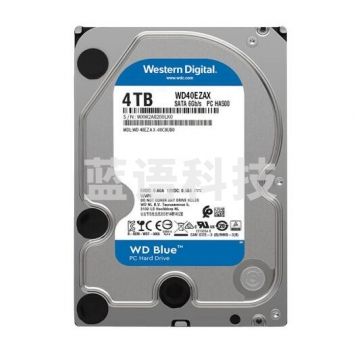 西部数据 台式机机械硬盘 WD Blue 西数蓝盘 4TB 5400转 256MB SATA CMR (WD40EZAX)