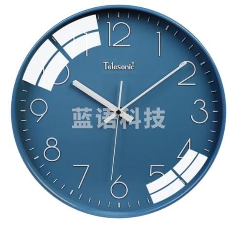 天王星 挂钟 3D立体时钟卧室石英钟圆形挂表Q8723-4蓝色