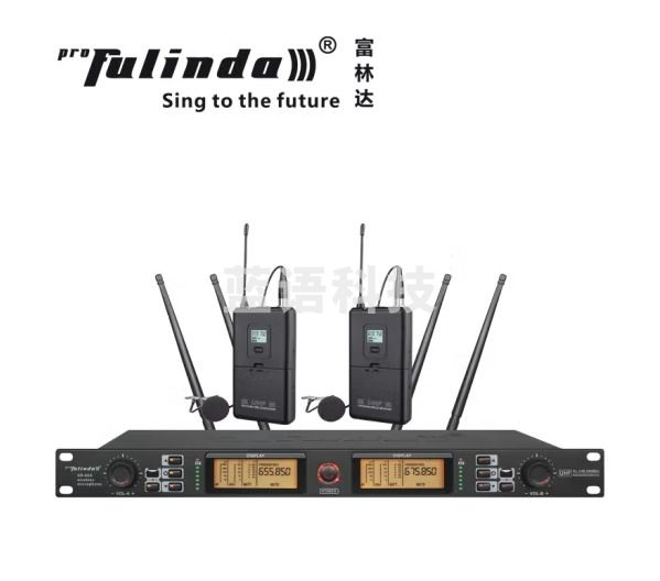 富林达（proFulinda） SR-66A专业一拖二演出真分集远距离300米舞台婚庆无线话筒 领夹