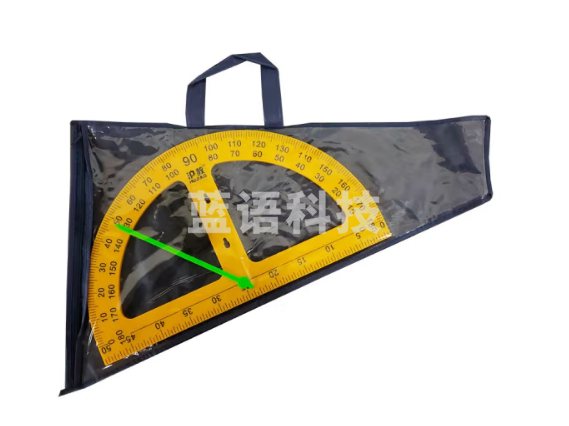 舜江 厚款教学用磁吸附塑料三角板量角器圆规套装 粉笔尺子三角尺直尺半圆仪磁性黑板小学数学教师教具大号 磁性黄色量角器1把【收纳袋装】