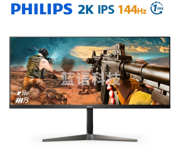 飞利浦345M2R 34英寸显示器 21:9 2K带鱼屏 IPS技术可升降支架