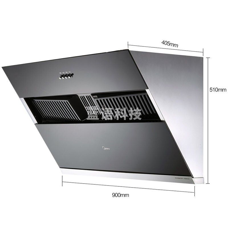 美的油烟机 CXW-200-B61 家用 侧吸式15m3大吸力抽油烟机 开放厨房适用300Pa强劲大风压