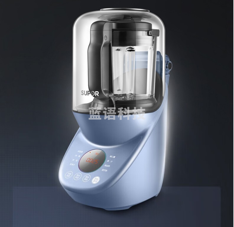 苏泊尔（SUPOR）SP608S 破壁机低音破壁家用智能预约加热豆浆机可拆洗榨汁机1.4L蓝色