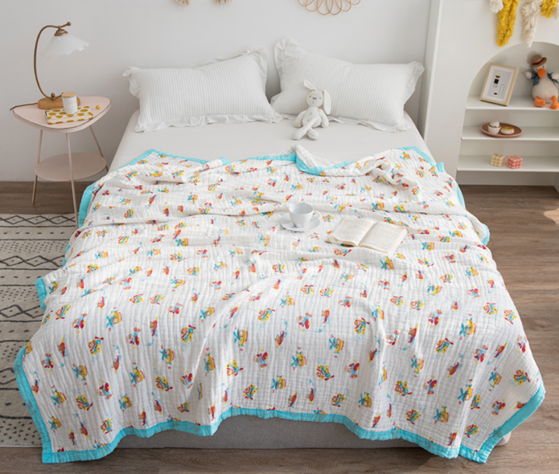 沐凡 浴巾纯棉纱布加厚高密六层 飞行员110*110cm