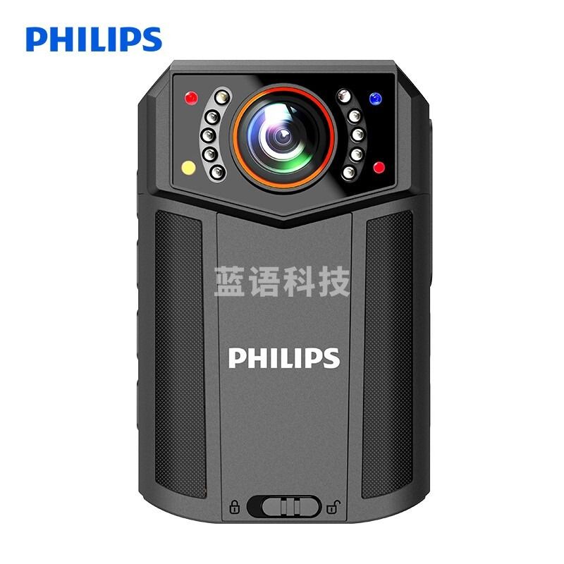飞利浦（PHILIPS）VTR-8203随身执法记录仪 4K摄像GPS手机APP操控5400万高清拍照运动相机64G扩展