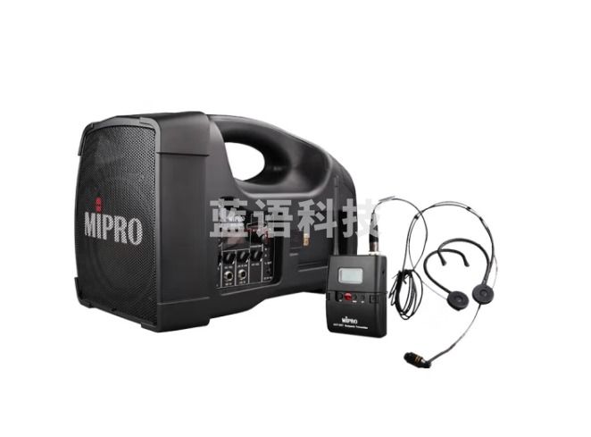 MIPRO  咪宝 MA-200无线手提移动便携式音响户外大功率扩音器小蜜蜂喇叭带麦克风一体 配头戴式话筒(新品二代))TJRRSFYJD202302261606412