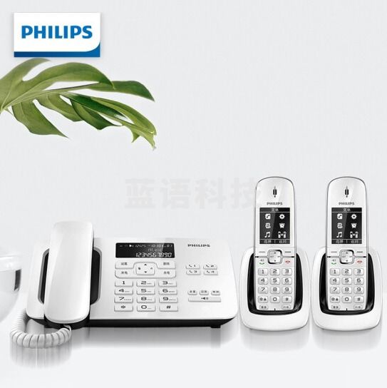 飞利浦 DCTG492 无绳电话机子母机一拖二 白色 (台)