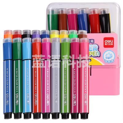 得力/deli 70653 大容量印章可洗水彩笔 18色 1套