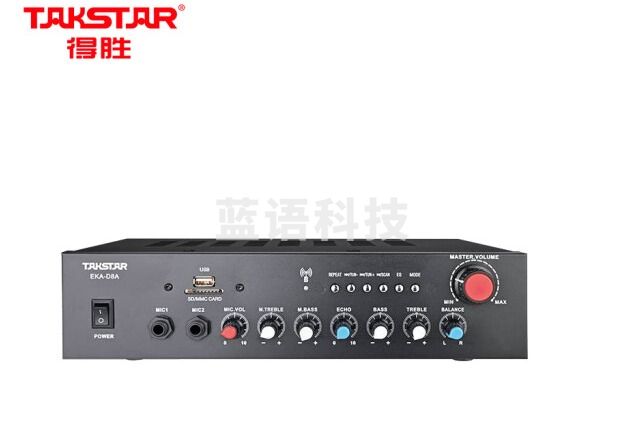 得胜(TAKSTAR)EKA-D8A 合并式定阻功放 多媒体教室小型会议室商店功放 黑色
