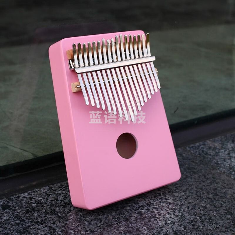 海之韵拇指琴卡林巴琴17音kalinmba初学者手指琴全单板木拇手双指琴乐器 17音 北美松-粉色