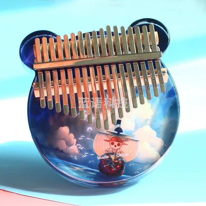 海之韵7音/21音水晶彩色卡林巴透明kalimba卡通拇指琴小众乐器 17音水晶小熊-海盗