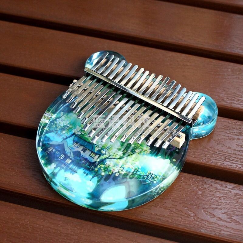 海之韵7音/21音水晶彩色卡林巴透明kalimba卡通拇指琴小众乐器 17音水晶熊204