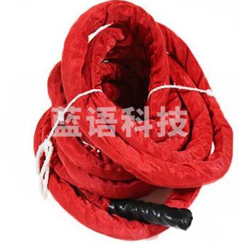 康瑞KP870 体能训练绳 高强加厚涤纶 超长抓握手柄防脱落 紧密包裹绳头防松散5.08cm*15m