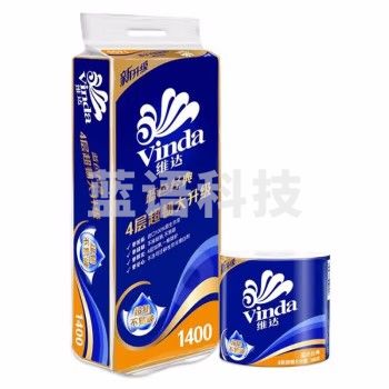 维达 V4069-2 蓝色经典有芯卷纸 140g/卷 10卷/提 6提/包(单位 提)