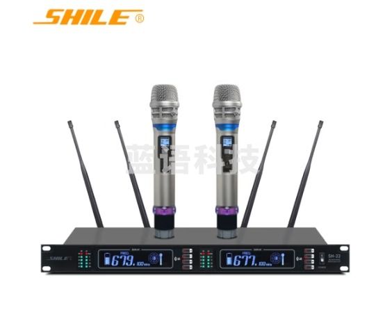 狮乐（SHILE） 真分集无线话筒KTV唱歌主持会议用手持话筒一拖二300米接收范围SH-22