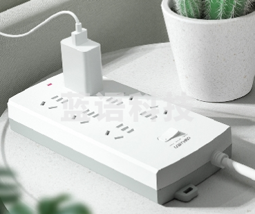 得力3995S(1.8)延长线插座-6组-1.8米白色