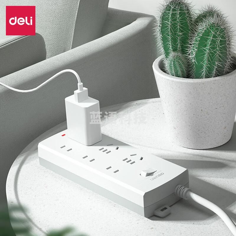 得力 3994S(05)延长线插座_3+3_5米_(白)(个)