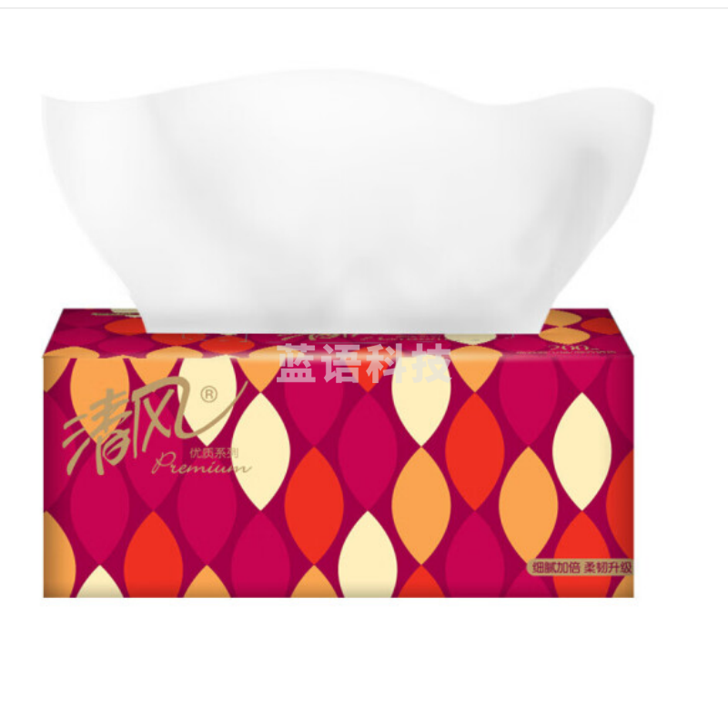 清风2层200抽Premium盒装面巾纸