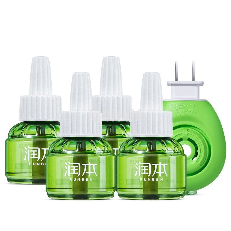 润本 蚊香液婴儿 驱蚊 120晚45ml×4瓶+1器 驱蚊液 婴童驱蚊 无香型