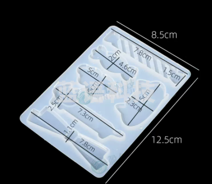 水晶滴胶发夹硅胶模具 10025634