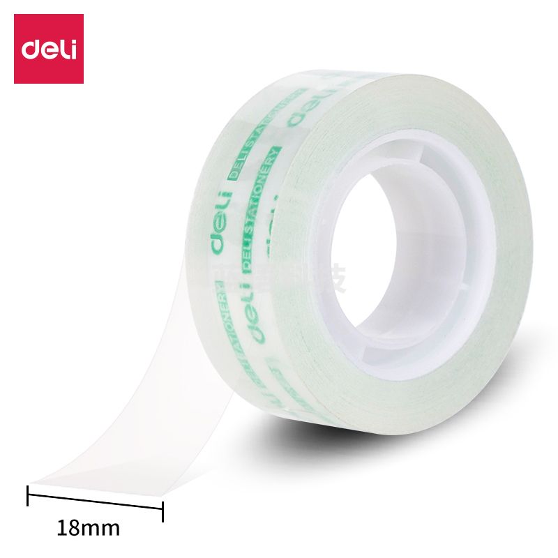 得力30010易撕文具胶带18mm*30y*38um(透明)(1卷/袋)