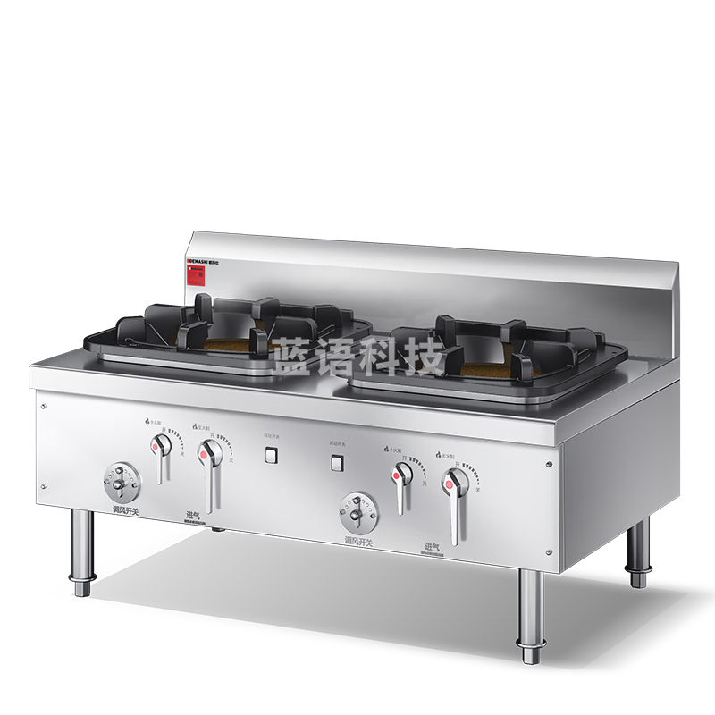 德玛仕（DEMASHI）【3C认证】商用 燃气双头低汤灶 猛火灶煲汤炉食堂熬汤卤肉矮汤炉 天然气矮背款SPTT40/80-A(304款)