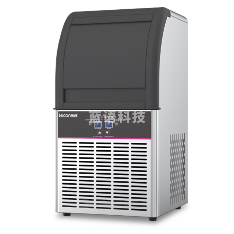 乐创（lecon）制冰机商用奶茶店全自动冰块机器酒吧台方块冰 | 60冰格/日产41KG 自来/桶装两用LC-DK-SY60(5*12)