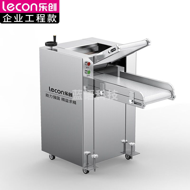 乐创（lecon）商用 压面机 304不锈钢压面辊自动擀面皮机 600kg/h L-JG-YMZD350A