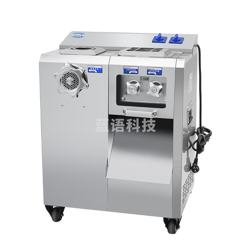 乐创（lecon）商用 绞切机多功能 切片切丝灌肠切肉机绞肉机不锈钢大功率 双电机绞切机 LC-DK-CXJQ32-100