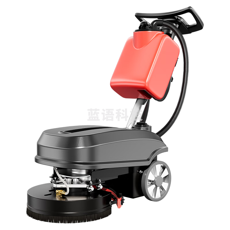 黑猫圣将 工业手推式洗地机商用 工厂车间物业小型拖地机 医院商场超市候车厅电动地面洗地擦地机 HM-M35小型免维护款