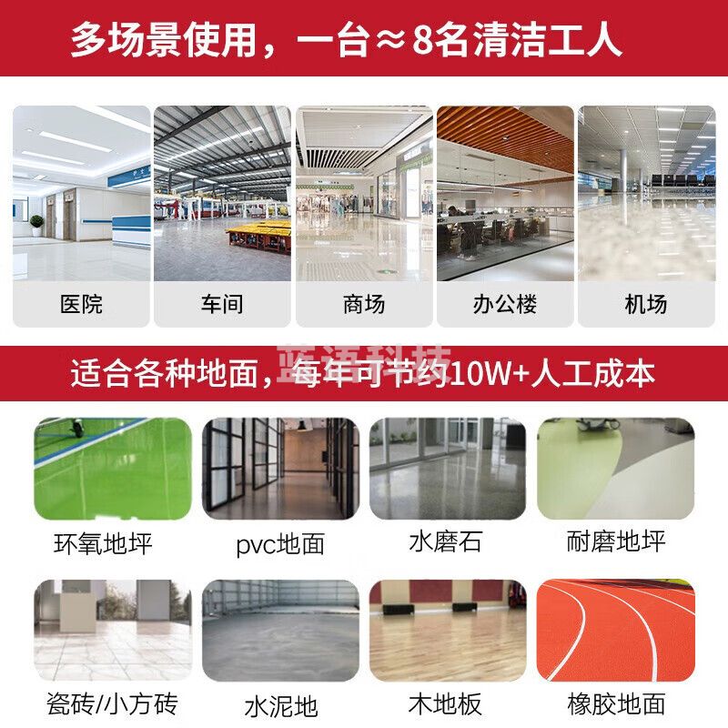 黑猫圣将工业驾驶式洗地机商用工厂物业清洗擦地机车库高铁站商超体育馆洗地拖地机 HM-M9 双刷免维护