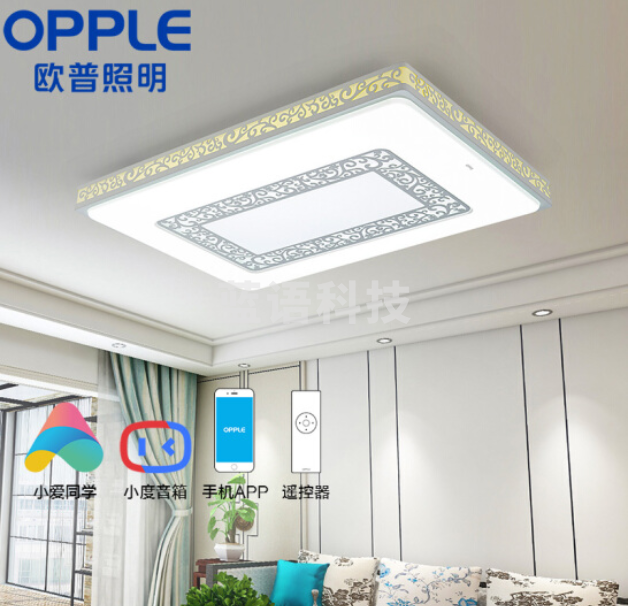 欧普照明（OPPLE）花样年华1i新中式led吸顶灯客厅灯卧室灯阳台灯长方形吊饰餐厅灯灯具灯饰