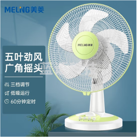 美菱（MeiLing）电风扇/台扇 五叶摇头定时台式风扇 家用桌面轻音节能宿舍电扇三档大风量 FT-30A（3）