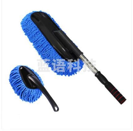 巨联  汽车刷子 除尘掸子 车掸子  可伸缩车刷 软毛擦车蜡拖洗车拖把