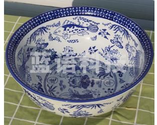 青花瓷碗盆12寸直径约300mm