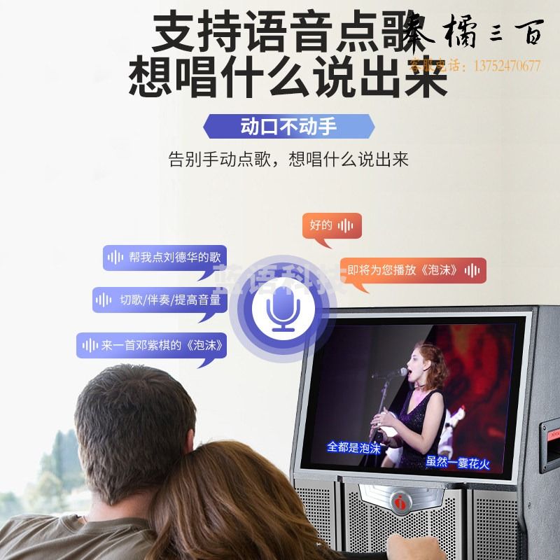 金正（NINTAUS）N33广场舞音响带显示屏移动家庭KTV点歌音箱套装户外便捷式蓝牙智能卡拉OK专用全套设备