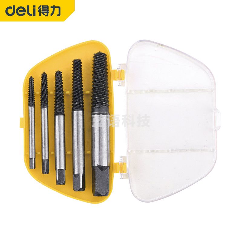 得力DL0025 断头螺丝取出器5件套