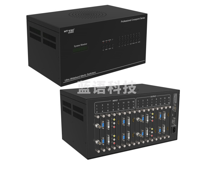 迈拓维矩 MT-HC1616 16进16出插卡式混合矩阵切换器 视频会议分配器大屏拼接处理器