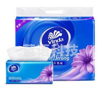 维达(Vinda)抽纸纸巾3层130抽6包/提 1提 餐巾纸抽面巾纸卫生纸巾擦手纸湿水不易破 超韧 V2239