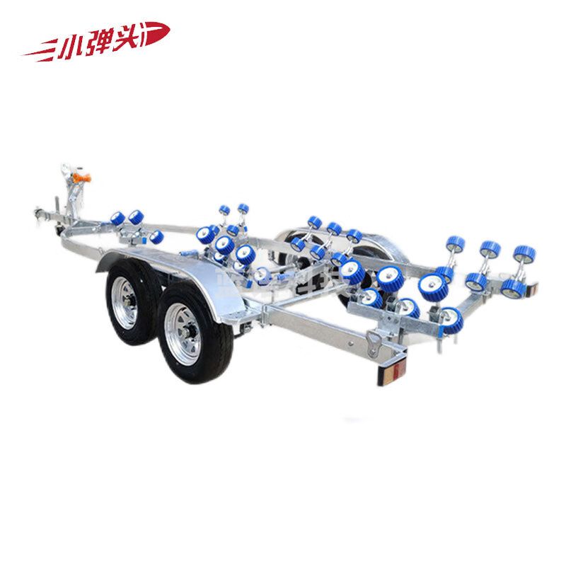 小弹头船艇用拖车橡皮艇水上救援冲锋舟加厚拉车6460mm*2200 载重1500KG