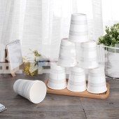 得力（deli）19201纸杯(白色)250ml100只280g太阳纸＋18克PE膜